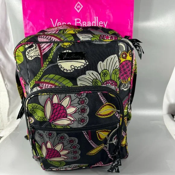 Vera Bradley Moon Blooms Nylon Backpack Large Vera Bradley Moon Blooms Pattern Campus Backpack | eBay main image 3
